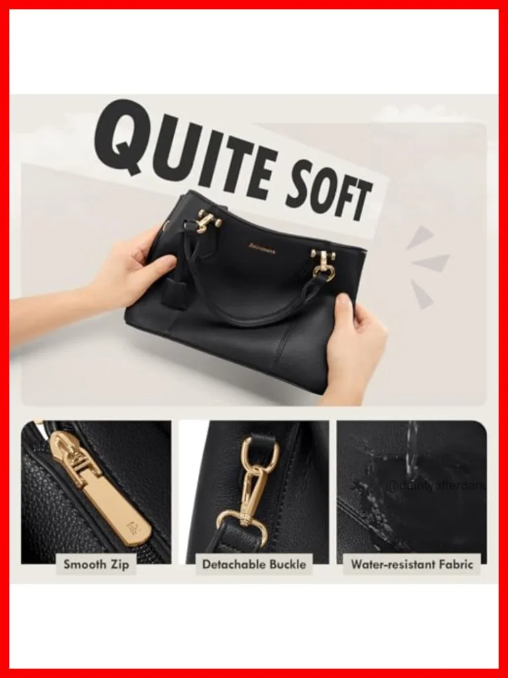 Waterproof Satchel Handbag Women Top-Handle Crossbody Faux Leather